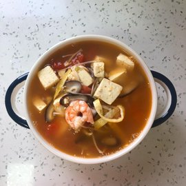 虾仁豆腐蘑菇汤