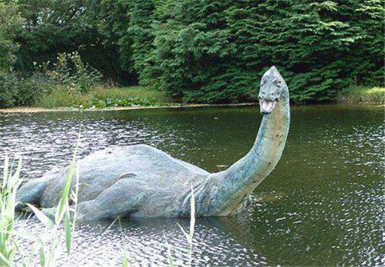 很多人认为它们是蛇颈龙(一种长颈子的水上恐龙,食草动物)的近亲