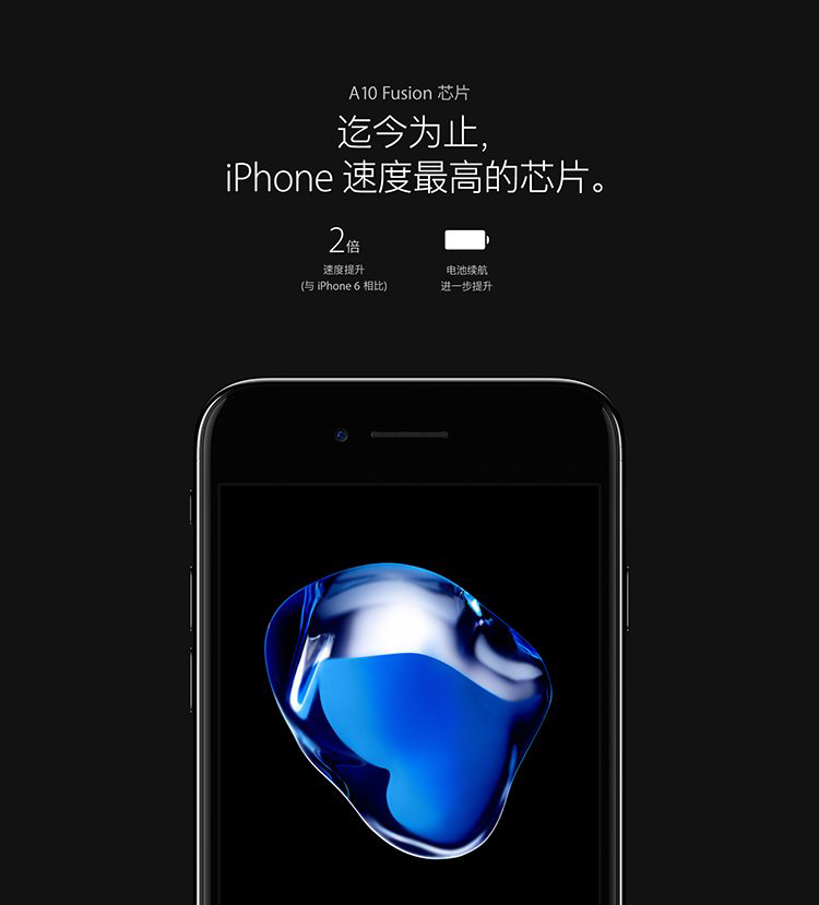 苹果【iPhone7 plus】128G 全网通 国行 亮黑色