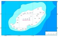 双子群礁间海域,是南海最深处(-5559米),热流量,布格重力和磁力都异常