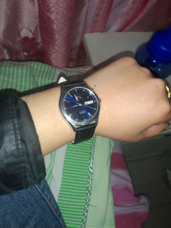 日本双狮3星老款机械表走时准。现在能值多少