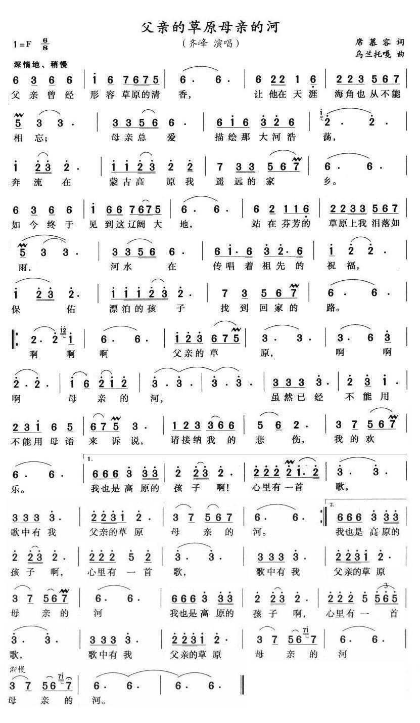 唢呐老父亲的谱图片分享下载