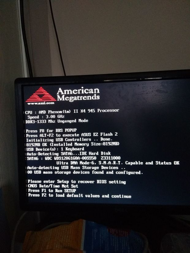 电脑开机显示american megatrends后不久电脑