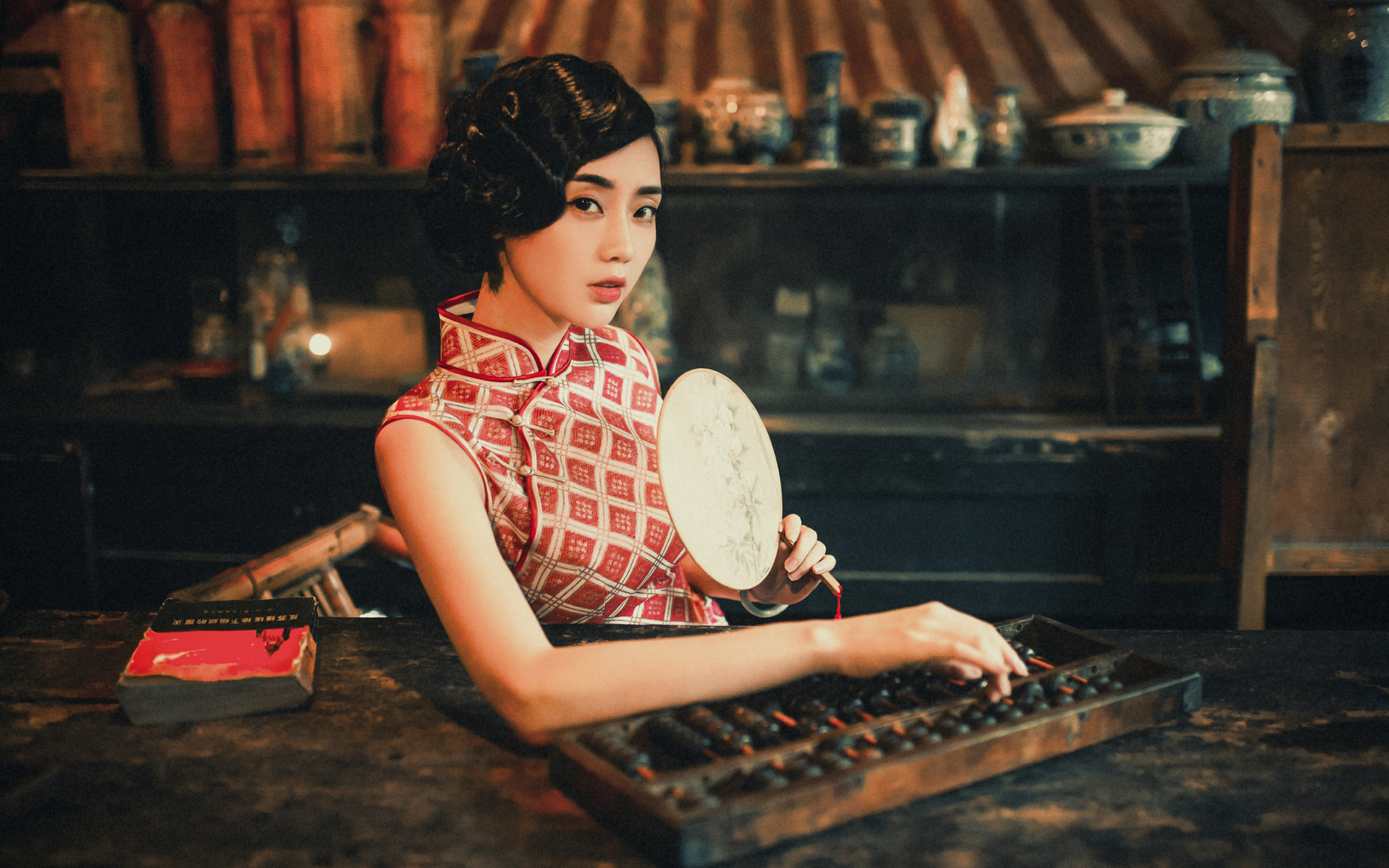 美女明星旗袍装(91)