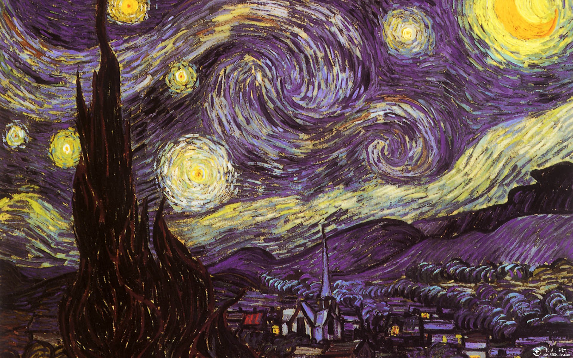 【360资源组】梵高印象派作品壁纸(1920x1200)