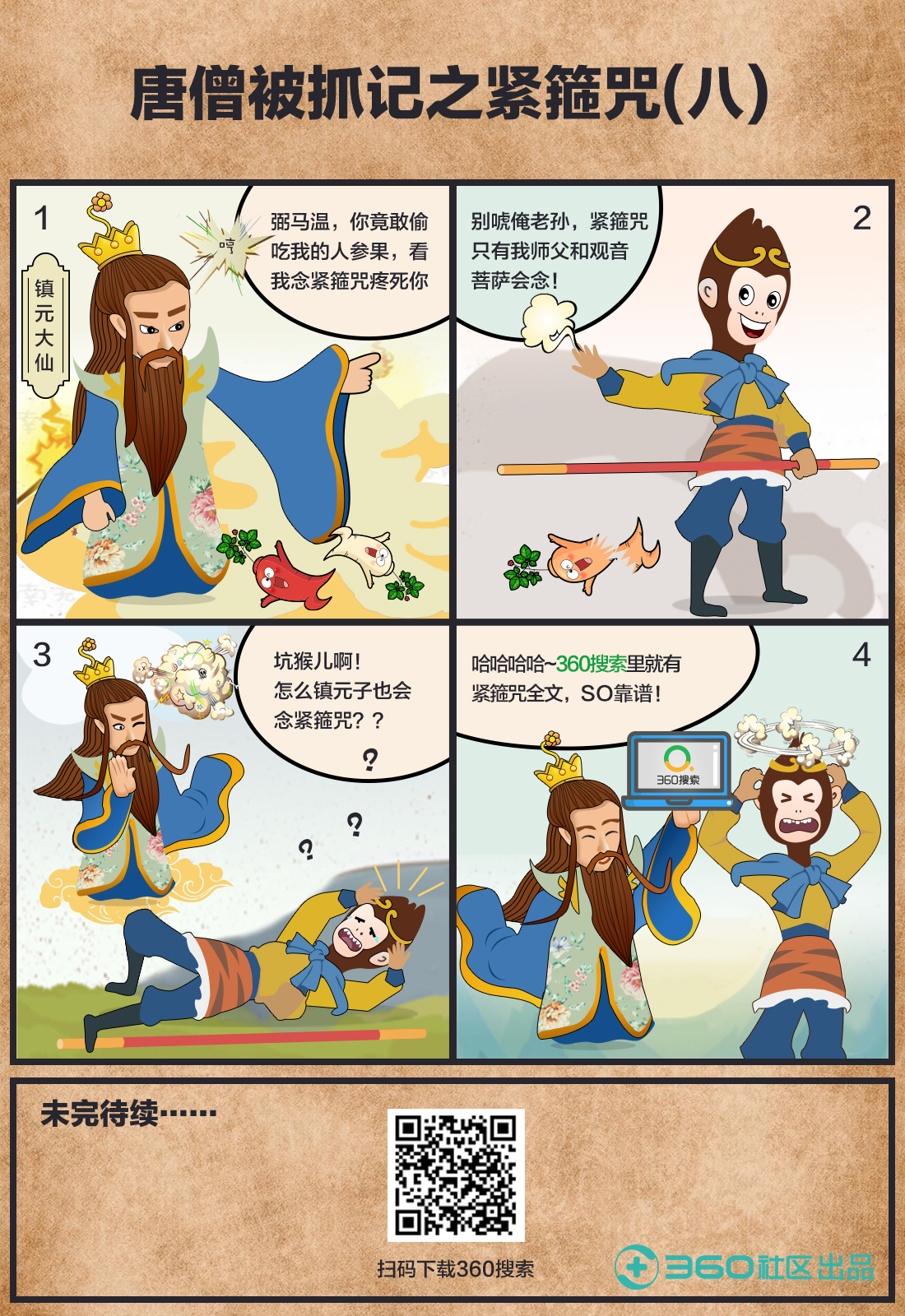 西游记四格漫画绘画图片