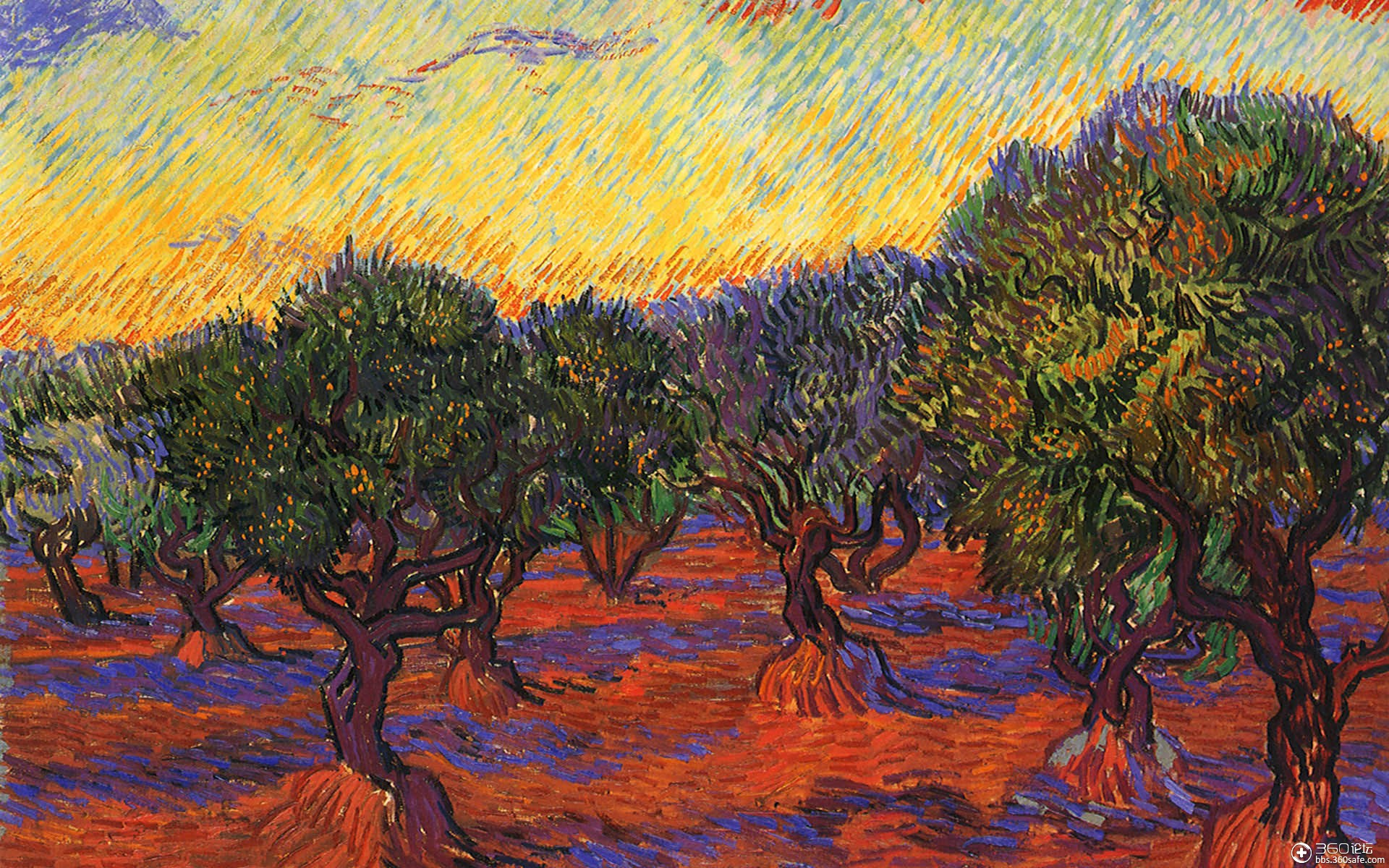 【360资源组】梵高印象派作品壁纸(1920x1200)