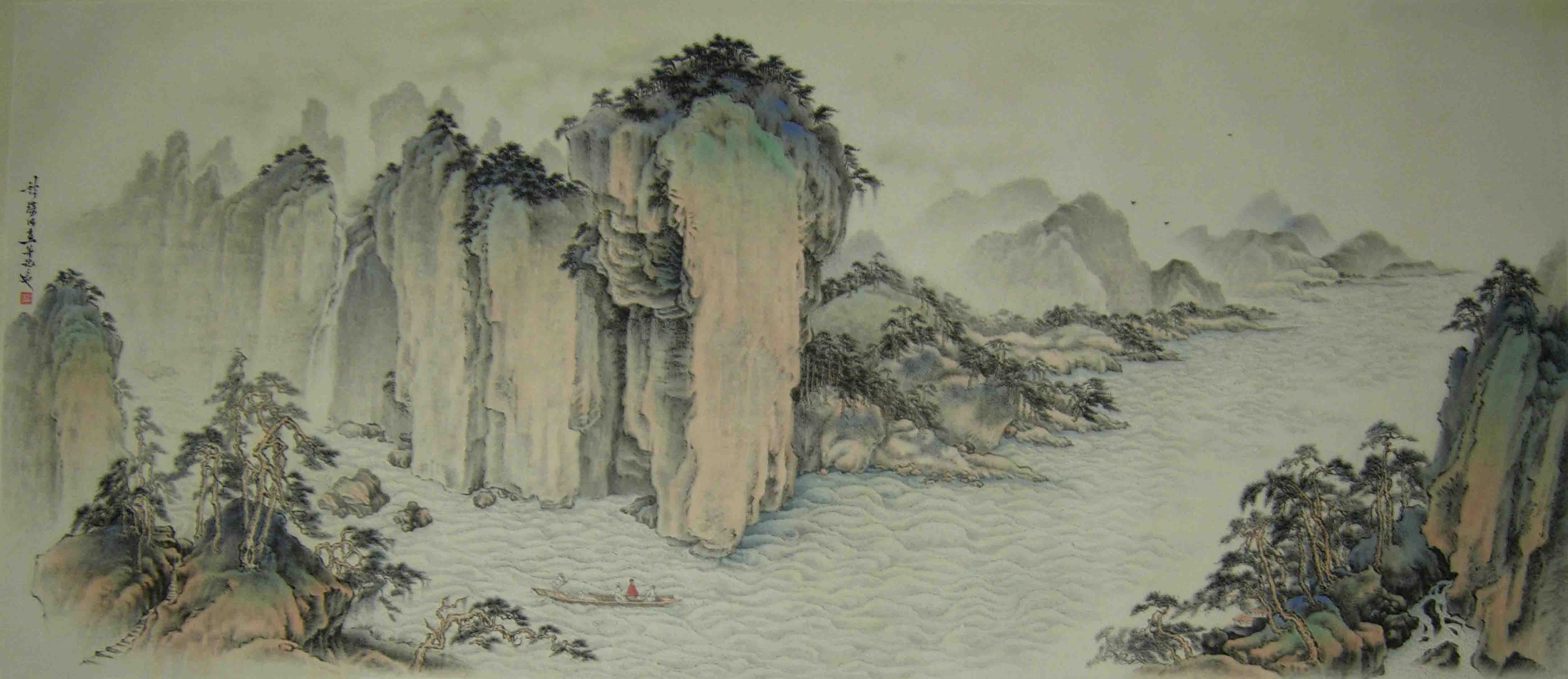 淡雅山水艺术大师谈瑞明作品