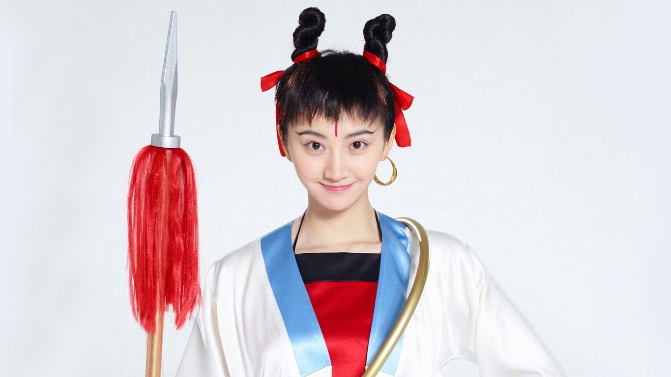 美女明星景甜哪吒造型