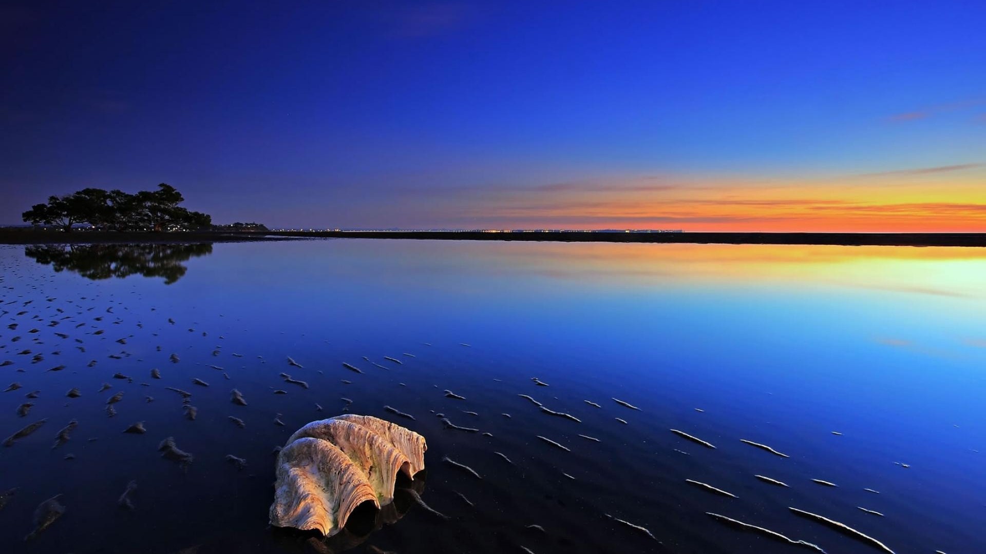 夕阳风景宽屏桌面壁纸【1920×1080 16p】_360社区