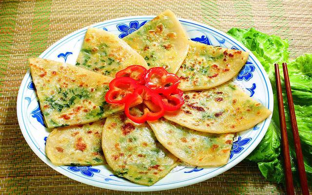 山西美食葱花烙饼
