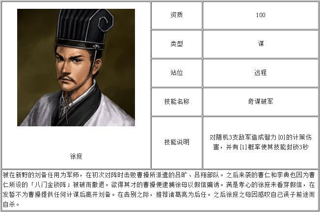 徐庶_360三国志2017数据库_360游戏大厅